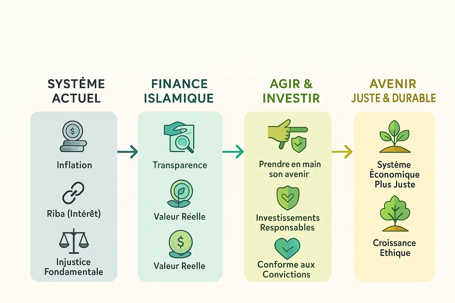 Illustration de la transition vers une <strong>finance juste et durable</strong>