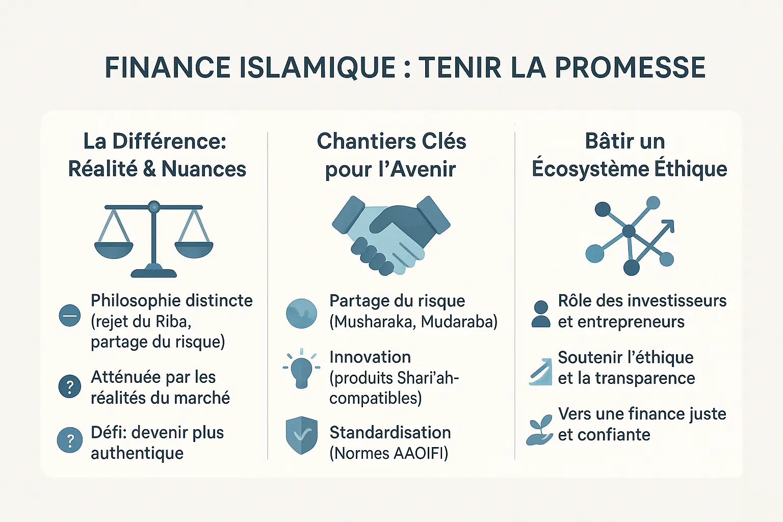 Illustration de la finance islamique tenant sa promesse