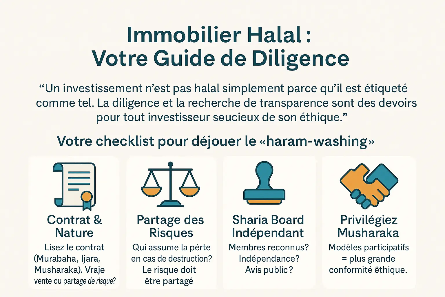 Guide de diligence pour un investissement immobilier halal