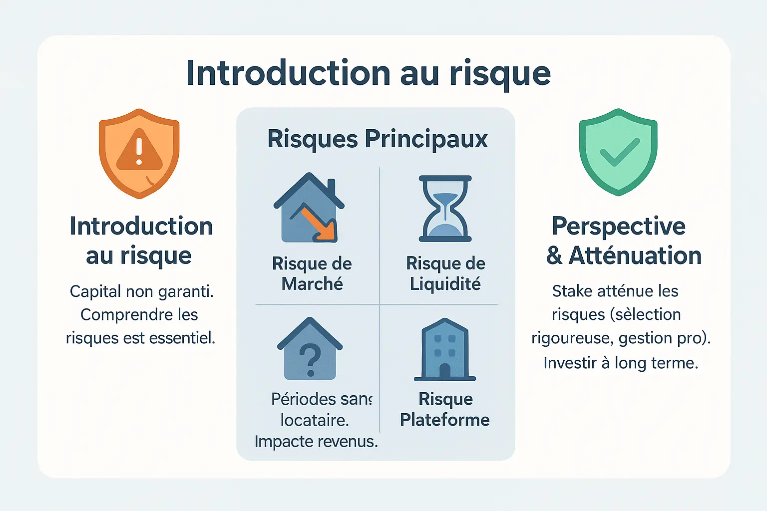 Infographie sur les risques liés à l'investissement immobilier