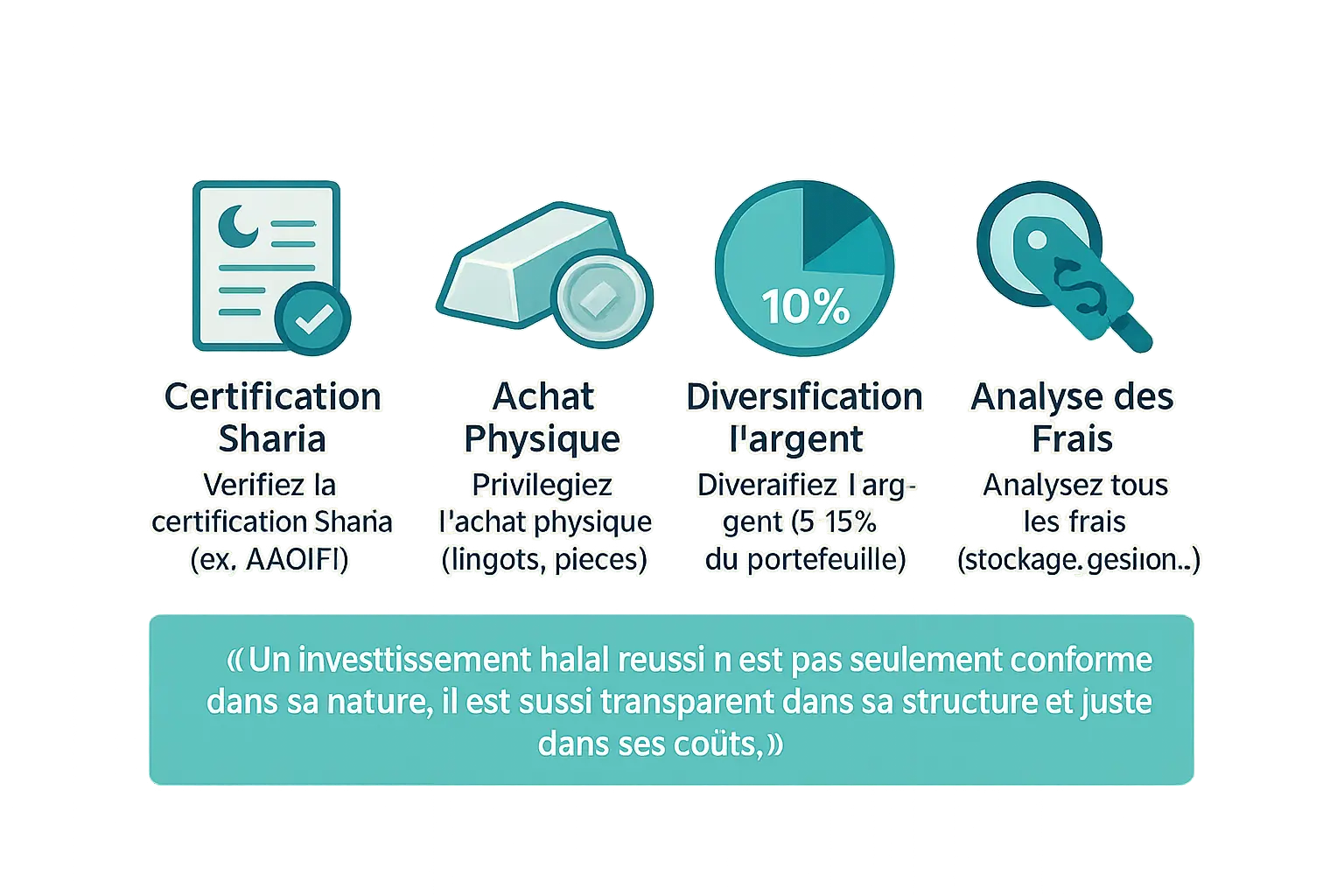 Illustration sur l'investissement en argent halal