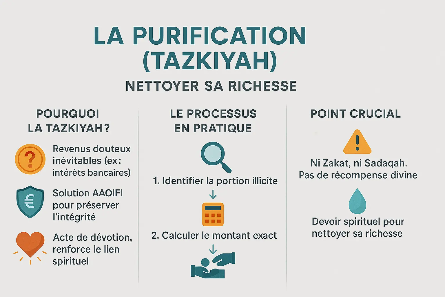 Illustration de purification Tazkiyah dans la finance islamique