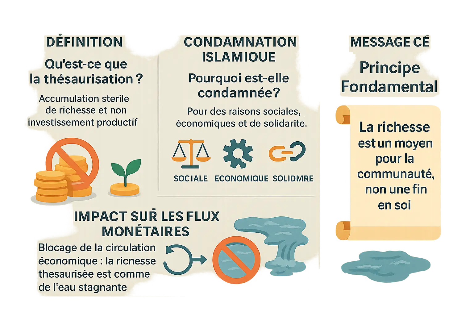 Illustration de la thésaurisation et de sa place dans l'économie islamique