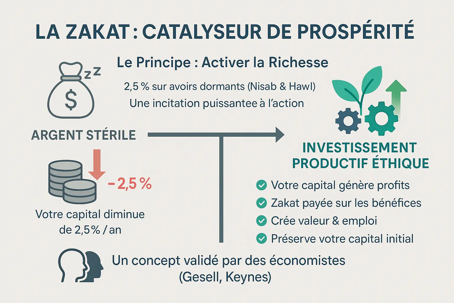 Illustration de la Zakat en action