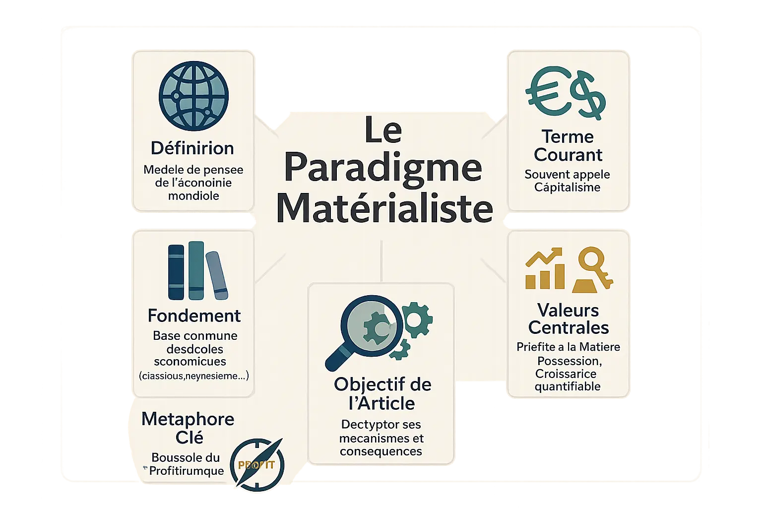 Illustration du paradigme matérialiste dans l'économie mondiale