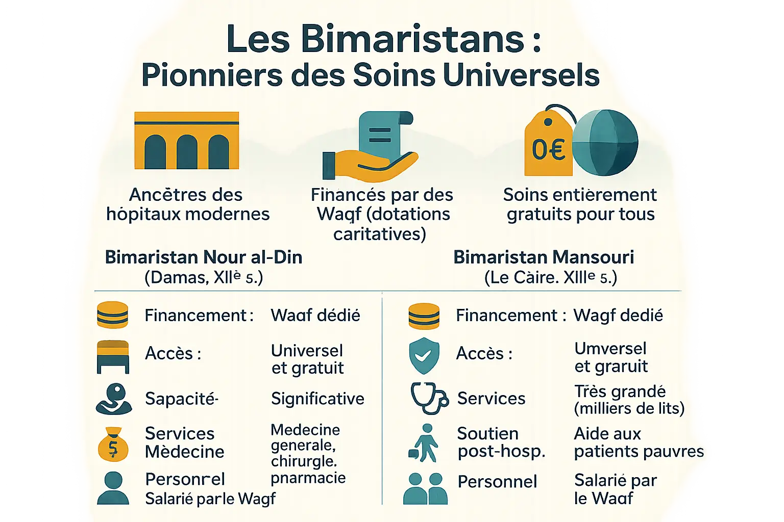 Illustration des bimaristans historiques