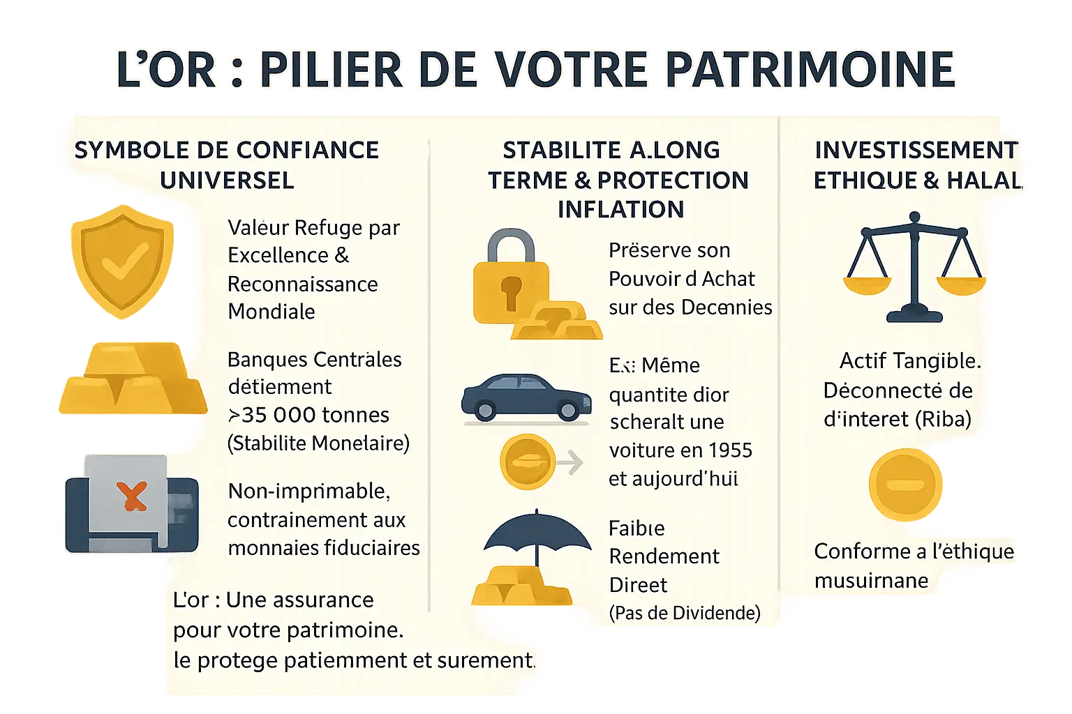 L'or, pilier de la stabilité financière