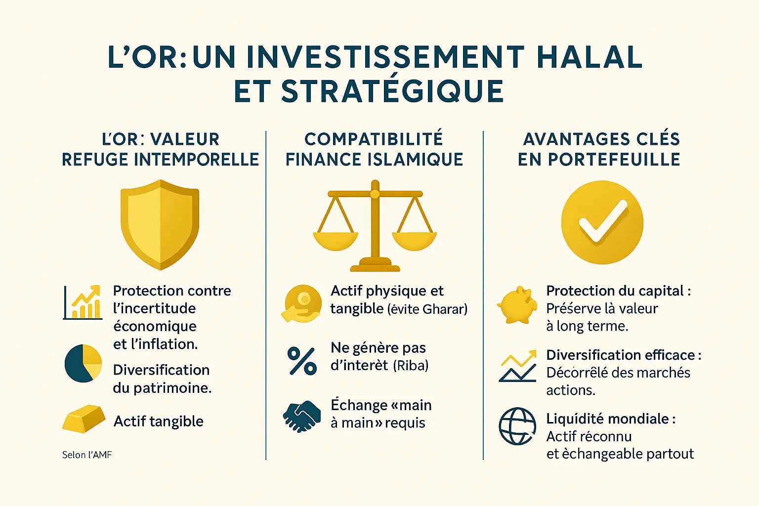 Investir dans l'or halal en 2025