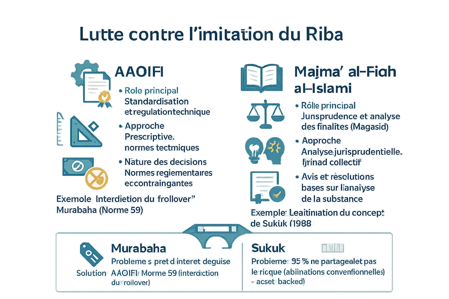 Illustration de la lutte contre l'imitation du Riba
