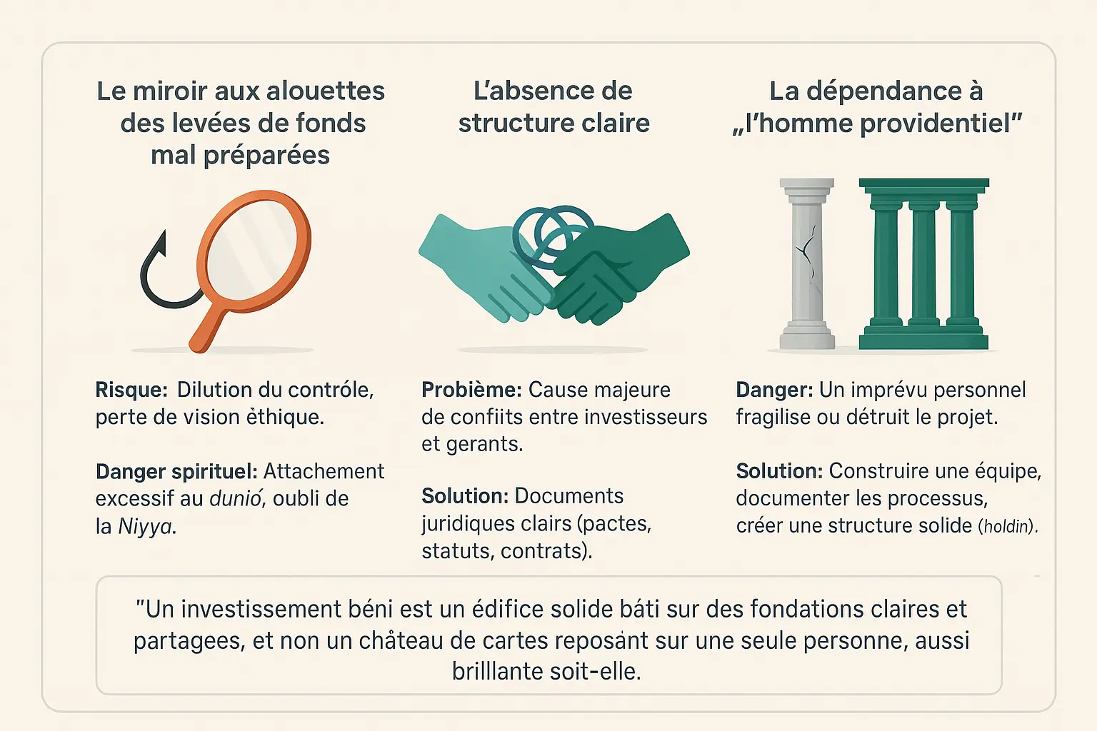 Illustration des pièges à éviter dans l'investissement islamique