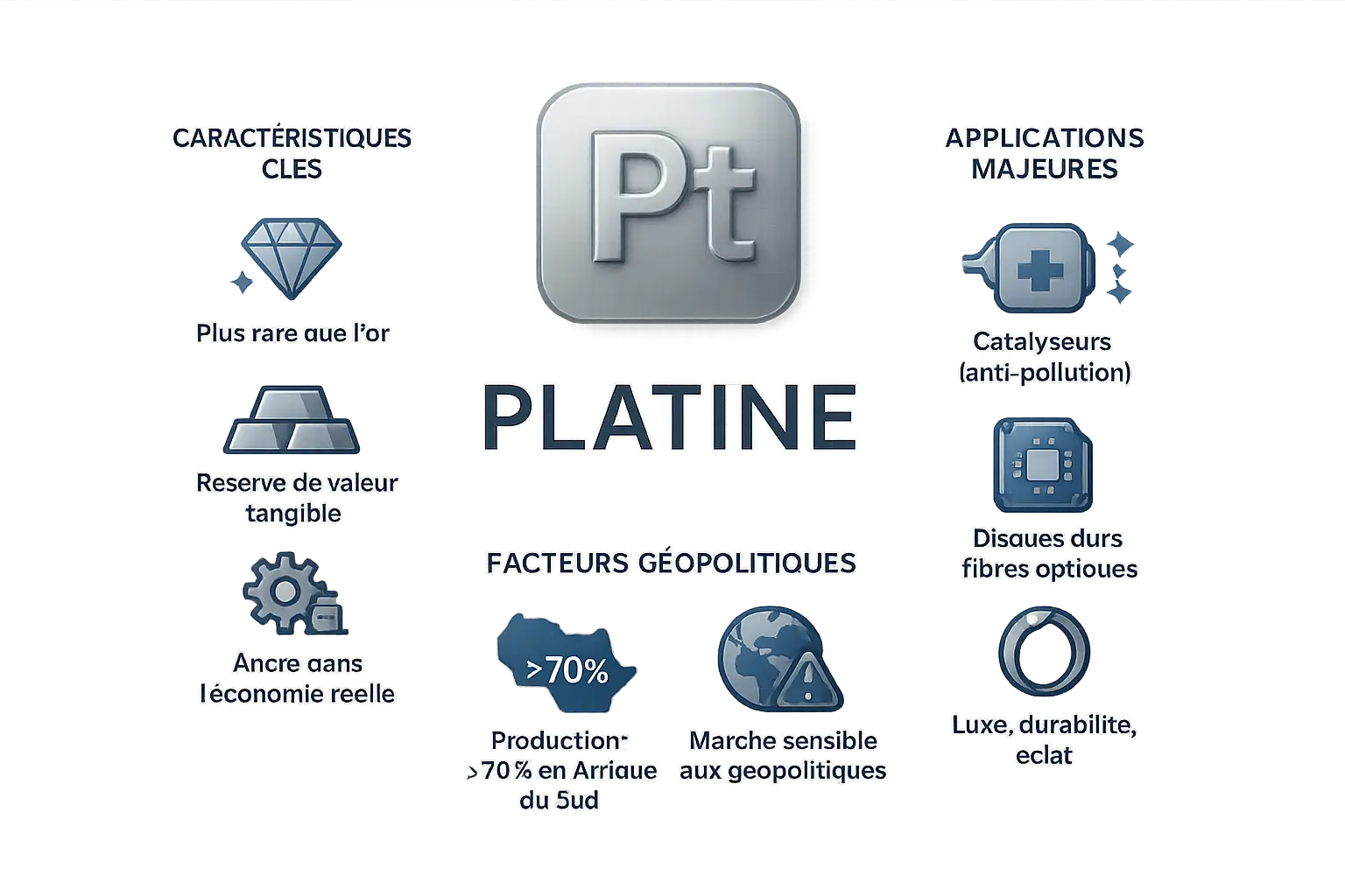 Le platine dans l'industrie moderne