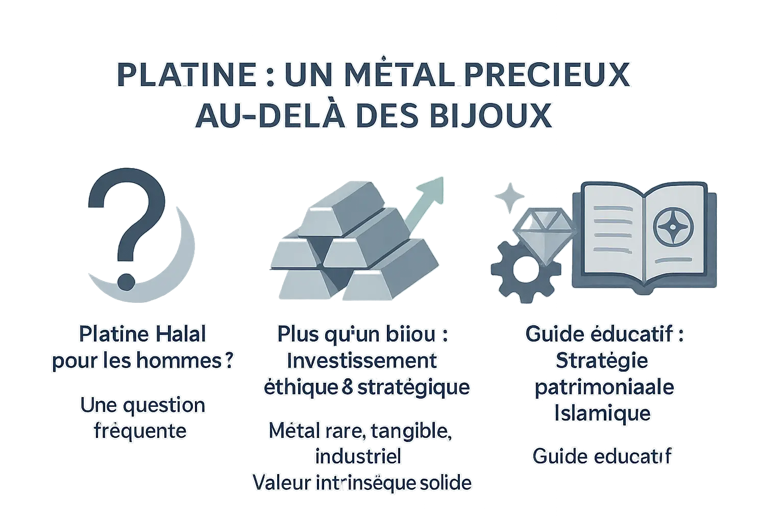 Le platine, métal précieux utilisé dans l'industrie et l'investissement halal