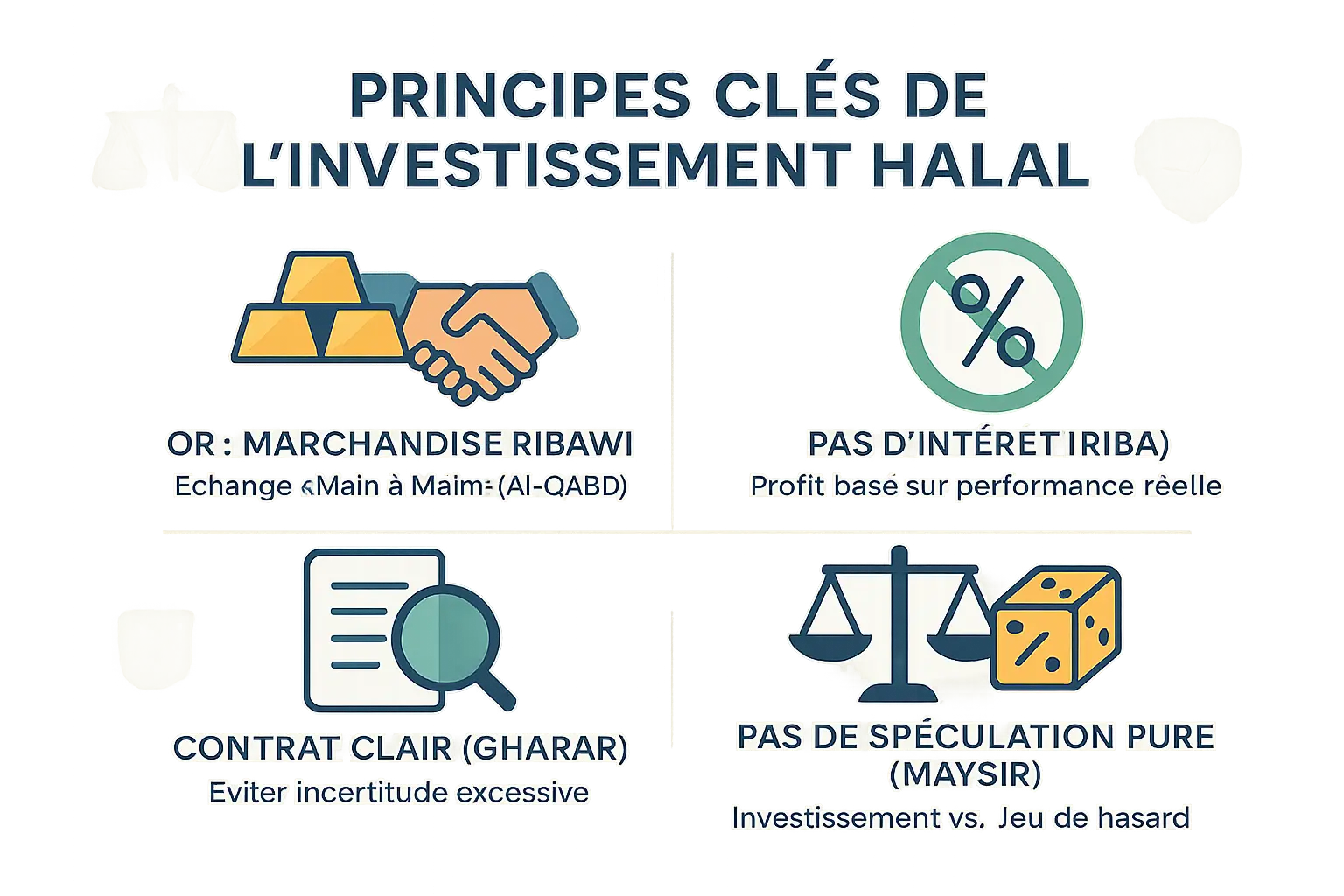 Principes clés de l'investissement halal