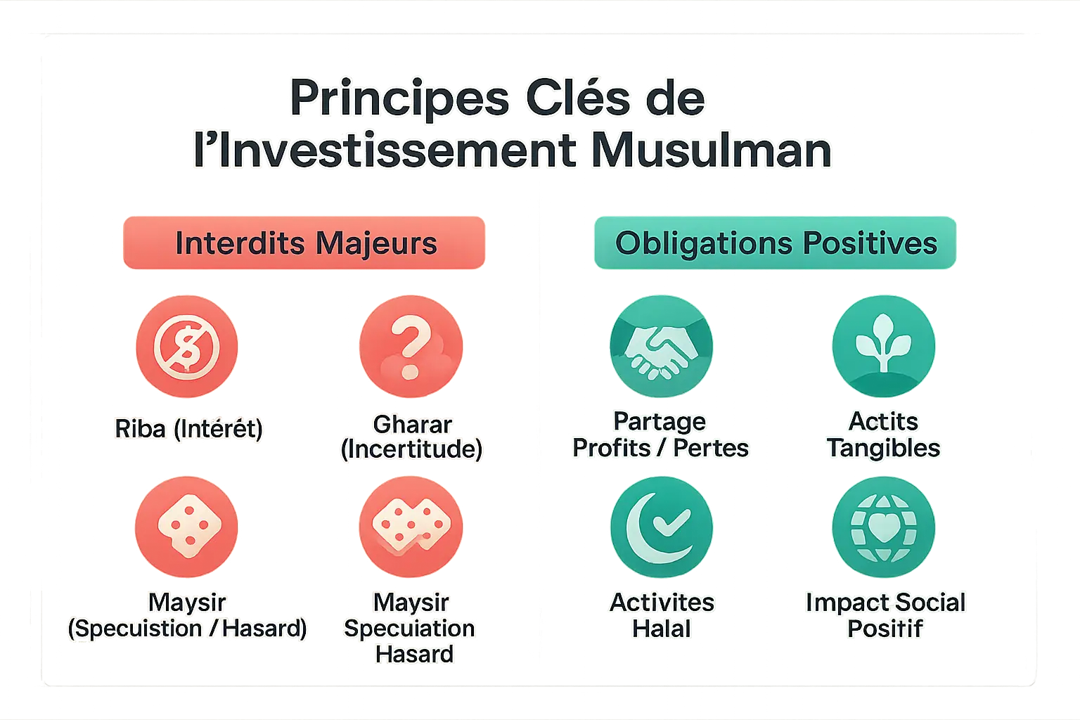 Principes clés de l'investissement musulman