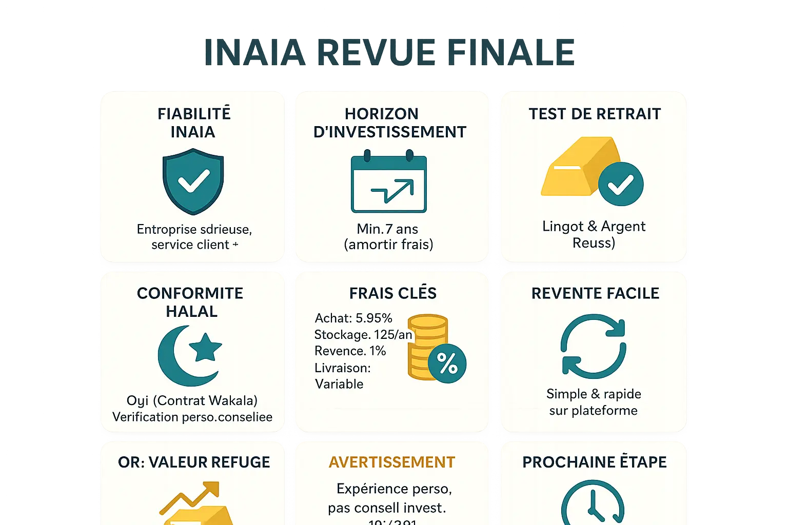 Investir dans l'or halal avec Inaia