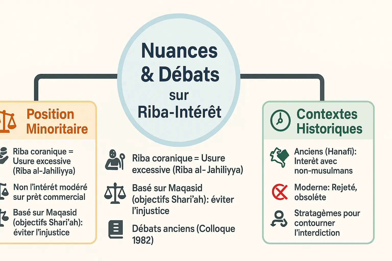 Illustration des débats sur l'équivalence Riba-Intérêt