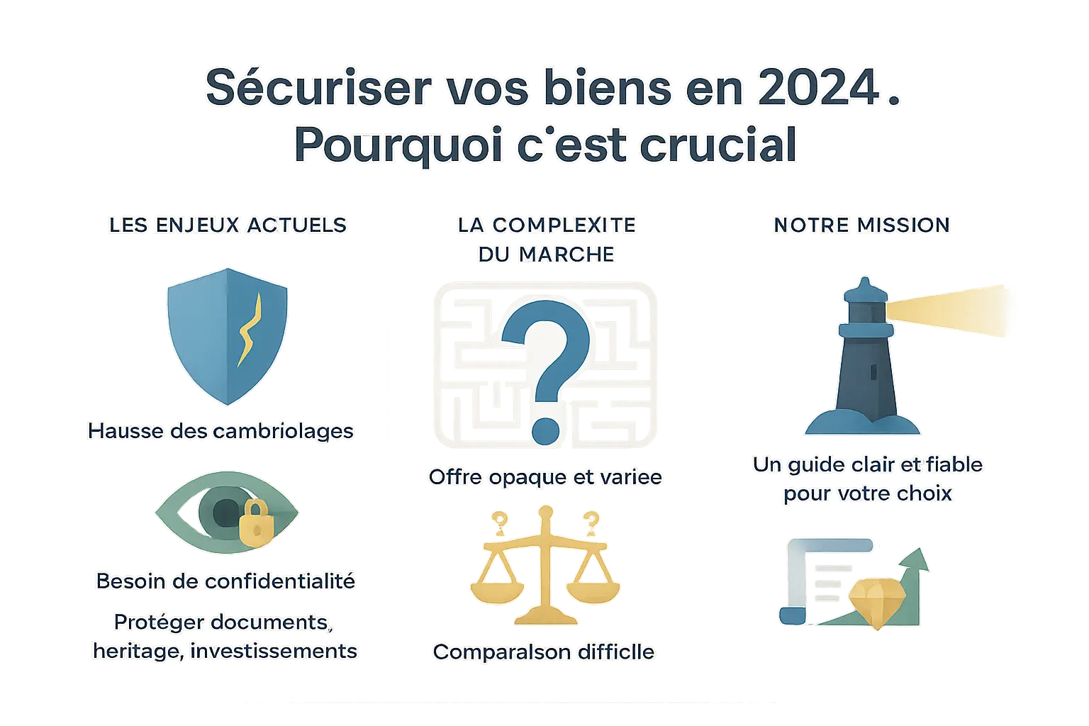 Illustration de la sécurisation des biens précieux en 2024