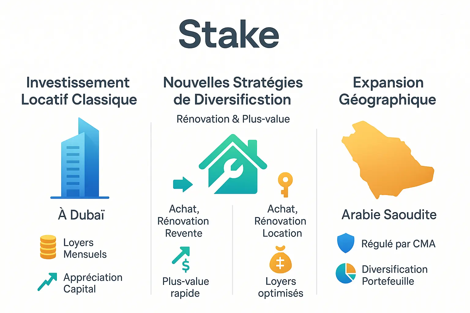Stratégies d'investissement sur Stake à Dubaï et en Arabie Saoudite