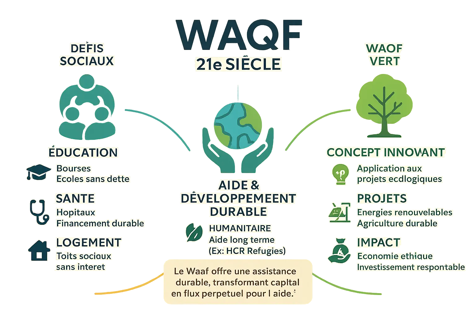 Illustration du Waqf au XXIe siècle